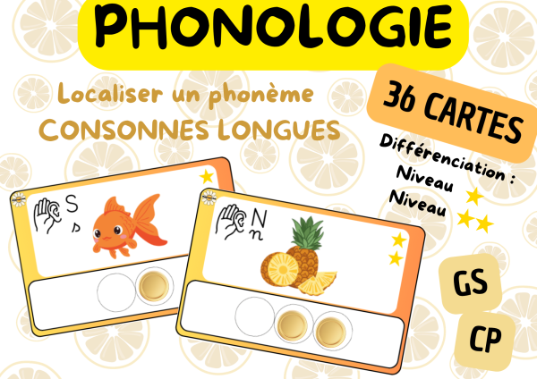 Apercu 36 CARTES Mots localiser phoneme long GS ete