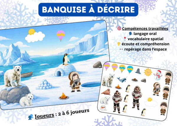 Apercu Atelier Jeu MS GS CP Langage oral et vocabulaire hiver et banquise