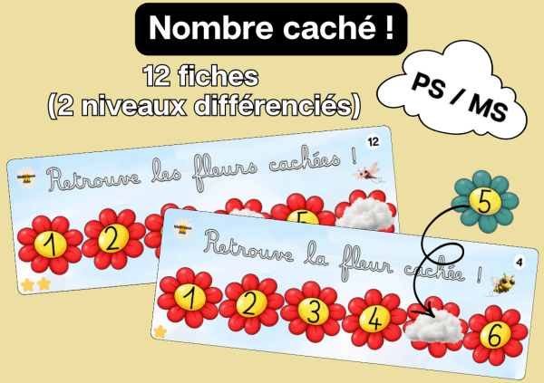 Apercu Atelier jeu Suite de nombres PS MS 12 bandes