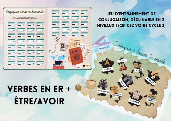 Apercu Jeu Atelier dirige CONJUGAISON CE1 CE2 CYCLE 3 