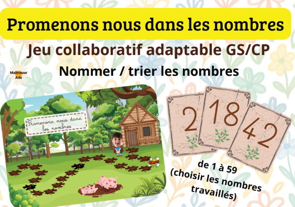 Apercu Jeu de plateau Trier les nombres GS CP CE1