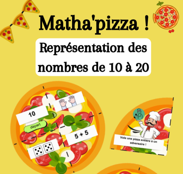 Apercu Matha pizza Jeu Atelier GS CP Representation des nombres 10 a 20