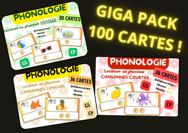 Apercu PACK Phonologie localiser phoneme GS cp ete