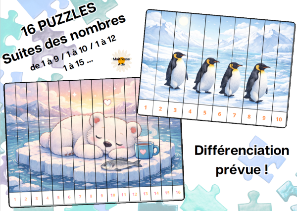 Apercu atelier jeu 16 puzzles nombres gs cp