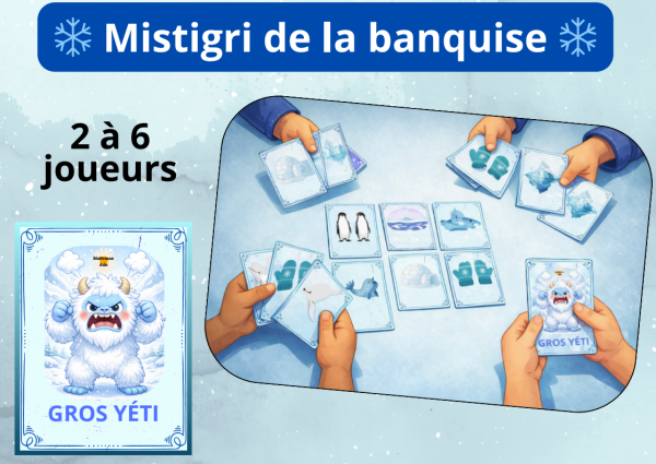 Apercu jeu atelier mistigri de la banquise gros yeti