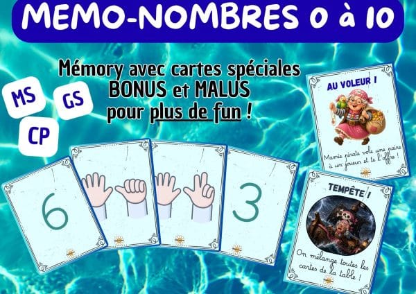 Aperçu Mémory numération Mémo Nombres GS CP