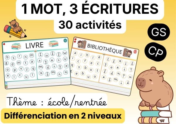 1 MOT, 3 ÉCRITURES