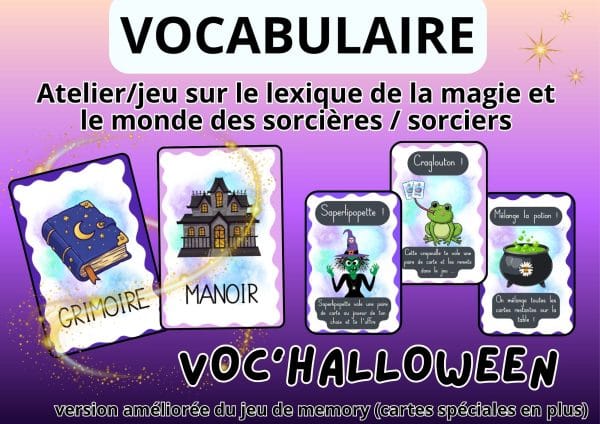 Aperçu Memory vocabulaire voc'halloween MS GS Sorcières
