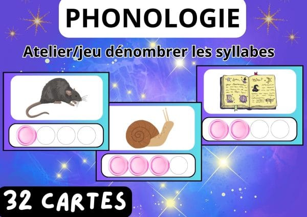 Aperçu Mots jetons syllabes phonologie MS GS sorcières sorciers