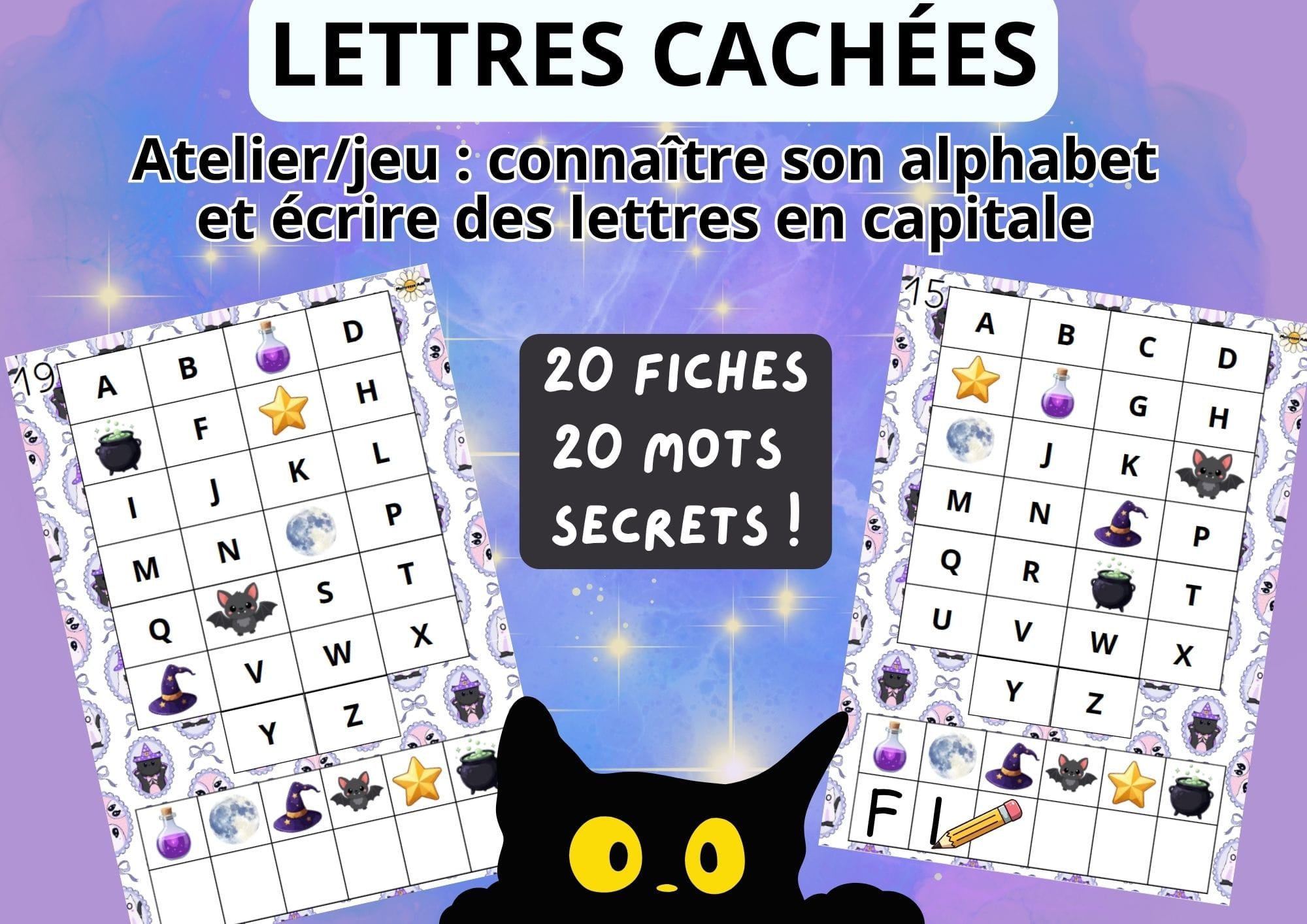 Aperçu été Alphabet 20 mots mystères capitales MS GS CP