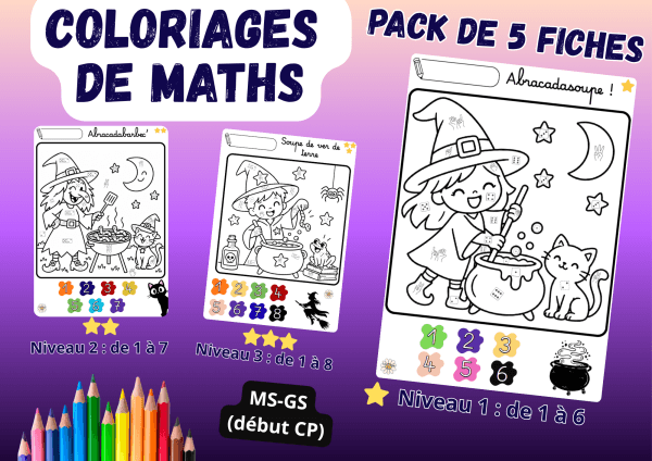 Aperçu COLORIAGES DE MATHS GS MS CP