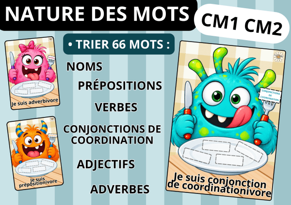 Aperçu monstres mangeurs de mots CM1 CM2