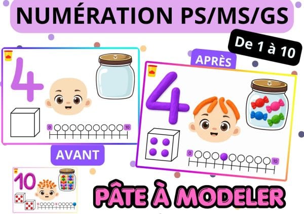 Aperçu numération pâte à modeler PS MS GS