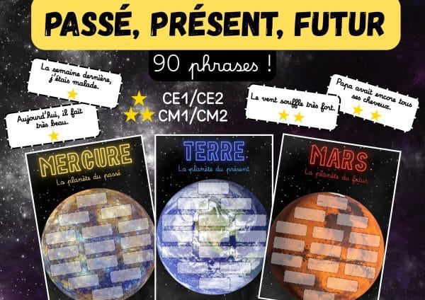 La planète des temps passé présent futur CE1CE2 CM1CM2