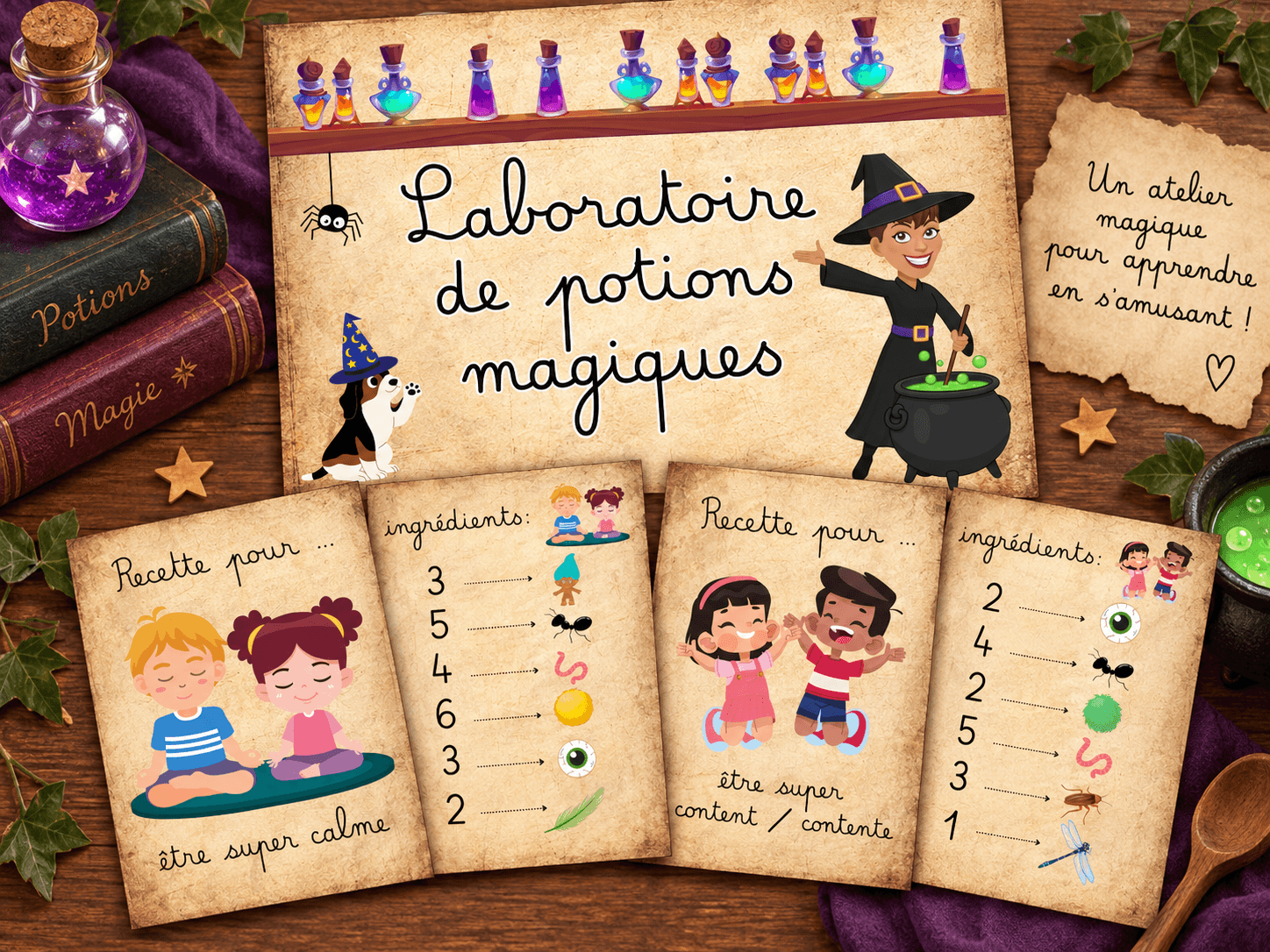 Laboratoire de potions magiques enchanté